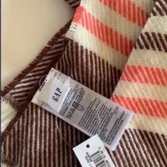 Fringed Multi Colored Striped scarf Long Length - Picture 3 of 5